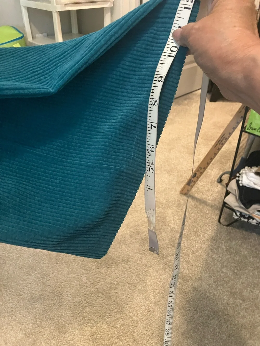 Current Air Teal Wide-Leg Corduroy Pants - Picture 5 of 6